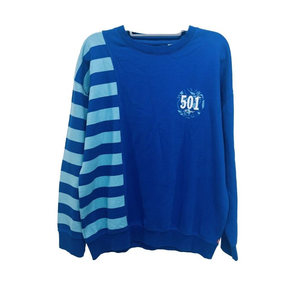 Levi’s 501 Men’s Blue Oversized Cotton Sweatshirt Size Small 100% Cotton New